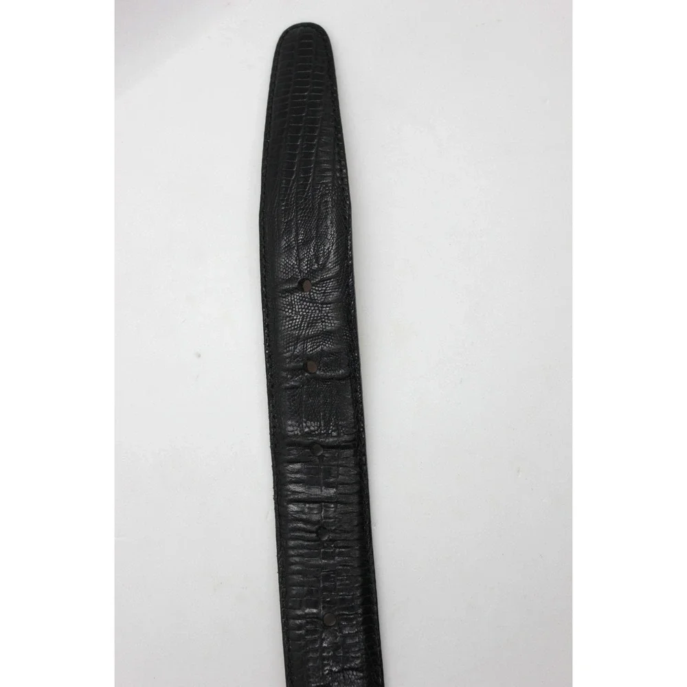 Bill Adler Studio‎ Western Ranger Belt Black Lizard Embossed Leather Mens 38